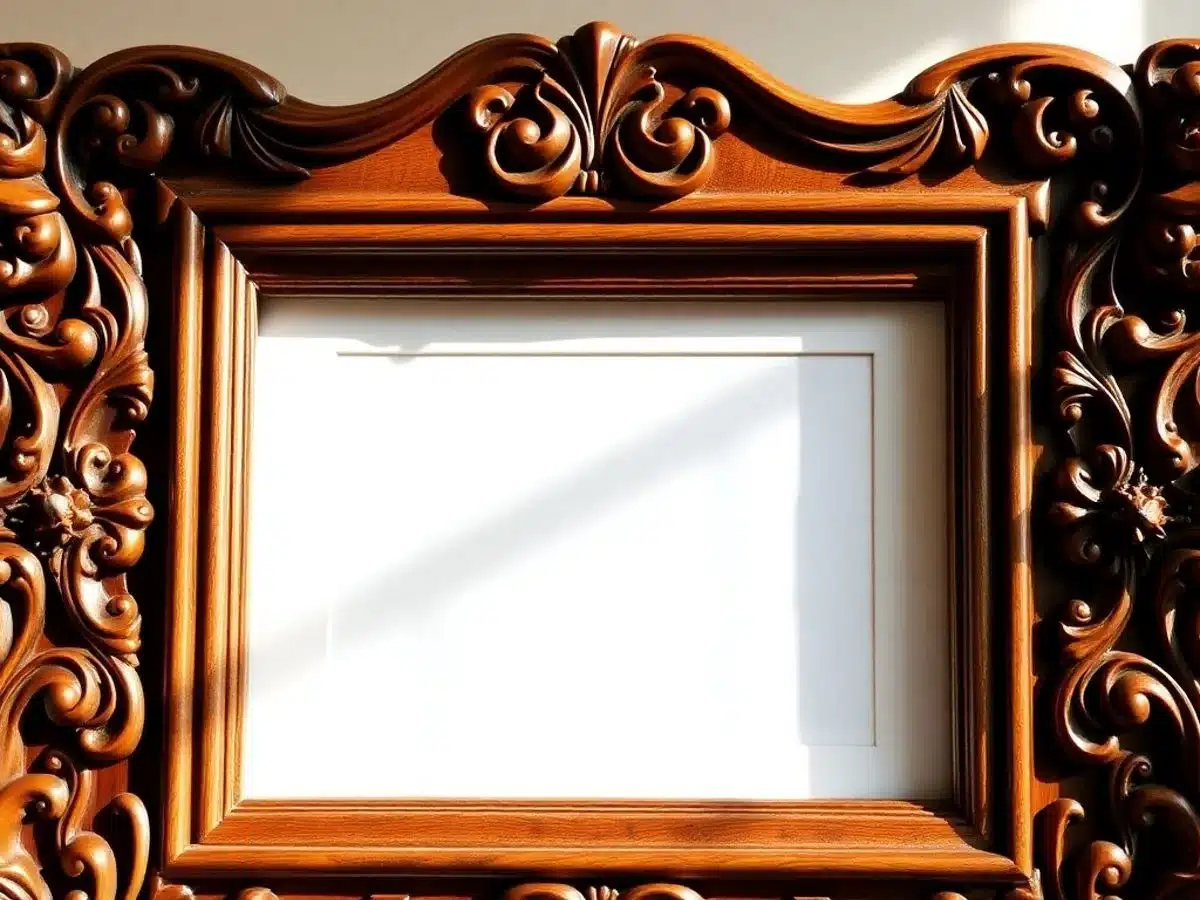 Custom wooden picture frame with a cherished photo inside.